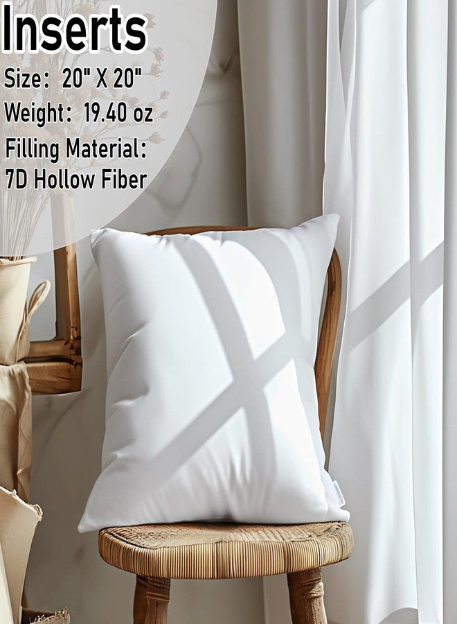 WHATWEARS Decorative Throw Pillow with Inserts, Set of 2 Soft Faux Fur Throw Pillows, Square Boho Striped Pillow for Couch, Bed, Sofa Decor(Beige, 18" x 18") - Image 4