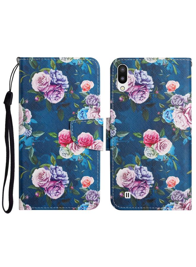 اس-توب جراب لهاتف Samsung Galaxy A10 / M10، جراب جلدي أفقي قابل للطي بنمط مرسوم مع حامل وفتحة بطاقة ومحفظة - Image 1