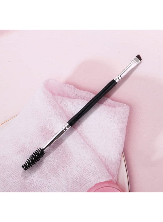 Double Ended Eyebrow Brush & Spoolie - Angled Brow Brush For Precision Application & Blending Of Eye Brow Powders