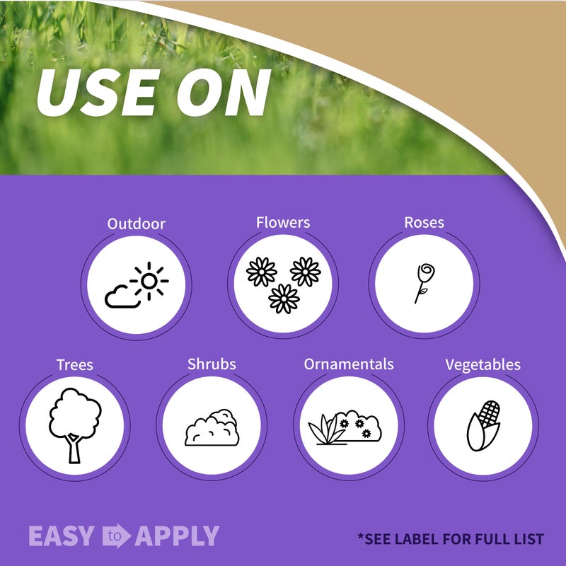 Bonide بونيد رذاذ حشرات الحديقة بتركيز البيرثرين، 8 أونصات جاهز للخلط مبيد حشري سريع المفعول للاستخدام في الحدائق الخارجية - Image 2