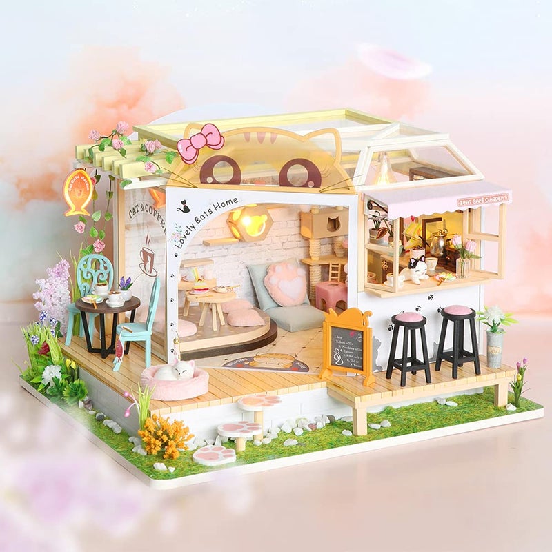 CUTEBEE Dollhouse Miniature with Furniture, DIY Wooden Dollhouse Kit Plus Dust Proof, Creative Room Idea - Image 2