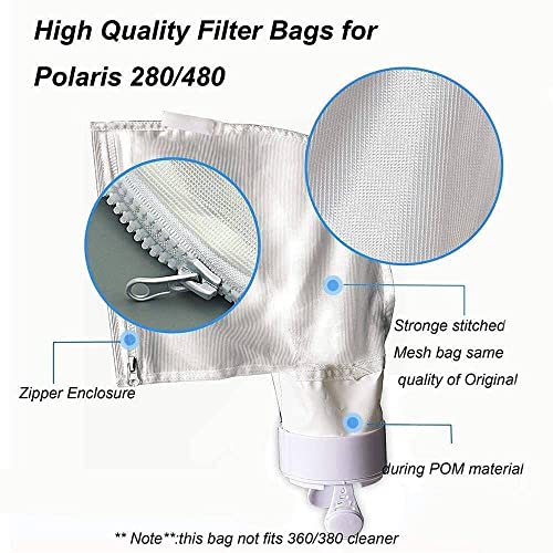 UCEDER Spa Part Nylon Mesh Pool Cleaner All Purpose Bag - Fits Polaris 280, 480 Cleaner - Zippered K13 K16 (2) - Image 4