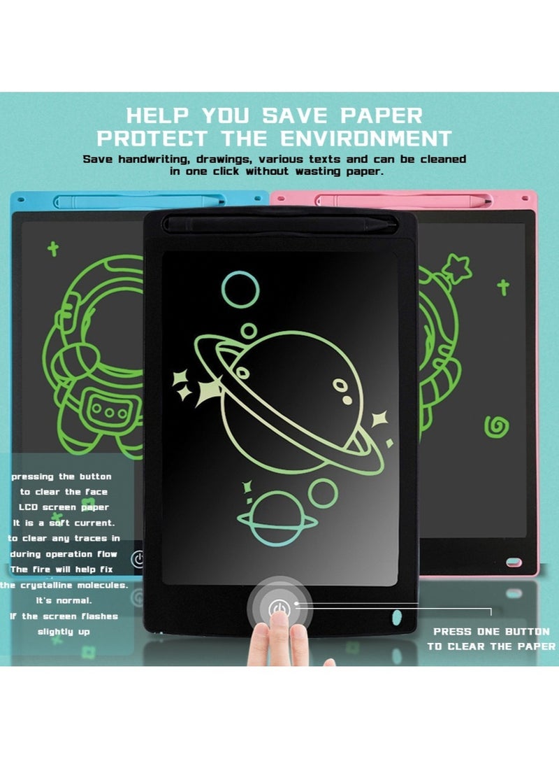 Portable  Lcd Reading Writing Early Education Development Tablet, Blue, Portable, 12-Inch - Image 3