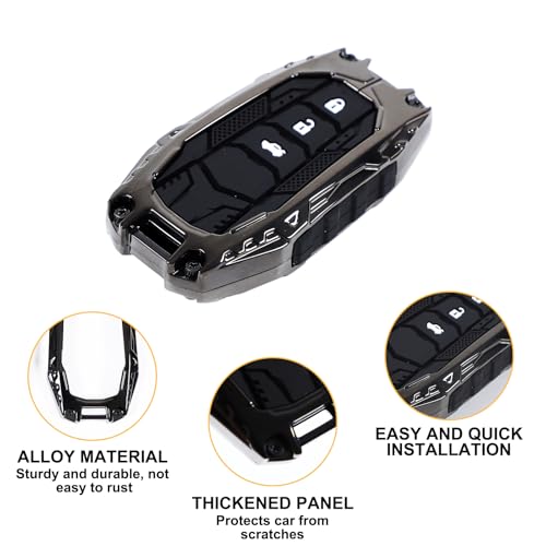 LLKUANG غطاء مفتاح سيارة من سبائك الزنك LLKUANG متوافق مع تويوتا لاند كروزر برادو 250 J250 LC250 2024 2025+، غطاء حماية مفتاح بأسلوب الطرق الوعرة، ملحقات غطاء مفتاح مفتاح السيارة - Image 4