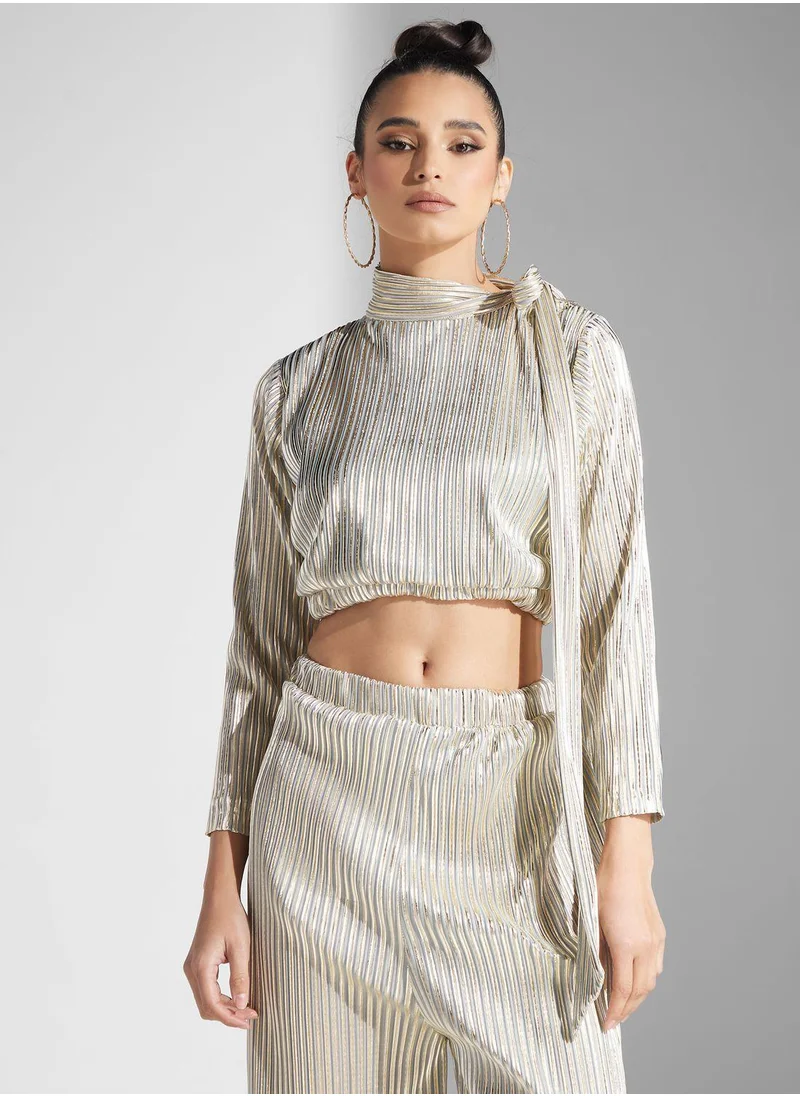 Golden Apple Tie Neck Dress