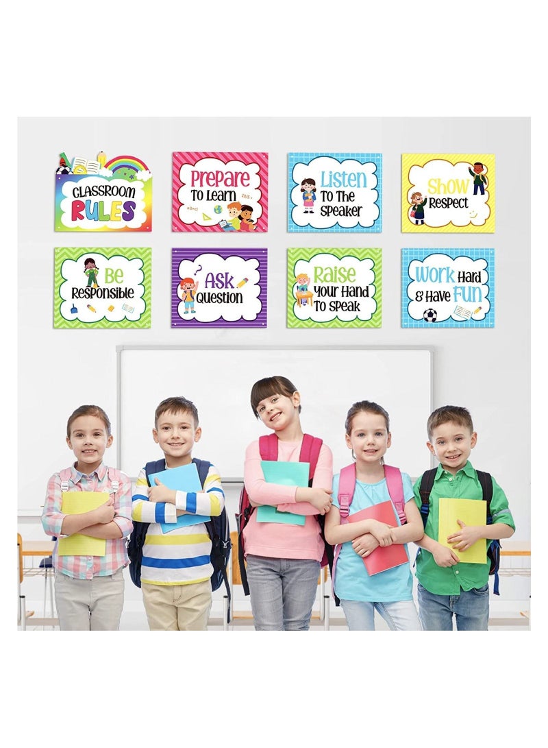 Classroom Rules Posters and Posters Bulletin Board Decorations-12 Motivational Banner/Inspirational Balcony Banner/Brain Growth Decor Positive Wall Hanging Artworks for Preschool/Elementary - Image 5