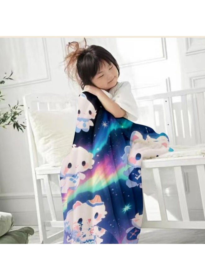 general Baby and children's cartoon flannel thin blanket (warm and comfortable, suitable for sleep, game use) 70cm*100cm - Image 2