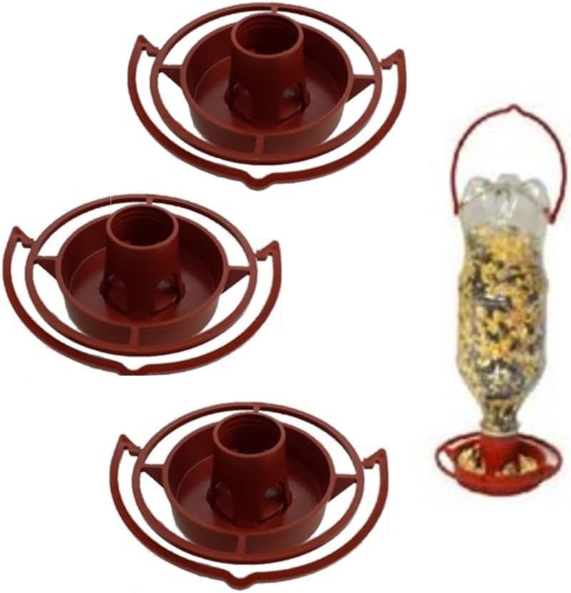 Gadjit Soda Bottle Bird Feeder  3 Pack  Turn Soda Bottles into Eco Bird Feeders for Wild Birds Fun for Families and Kids  Promotes Plastic Bottle Recycling and Reuse Pack of 3 Terra Cotta - Image 1