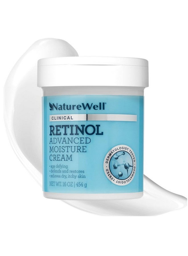 NATURE WELL Clinical Retinol Advanced Moisture Cream For Face, Body, & Hands, Anti Aging, Targets Discoloration, Wrinkles, Sun Damage, Crepey, & Sagging Skin, 16 Oz - Image 1