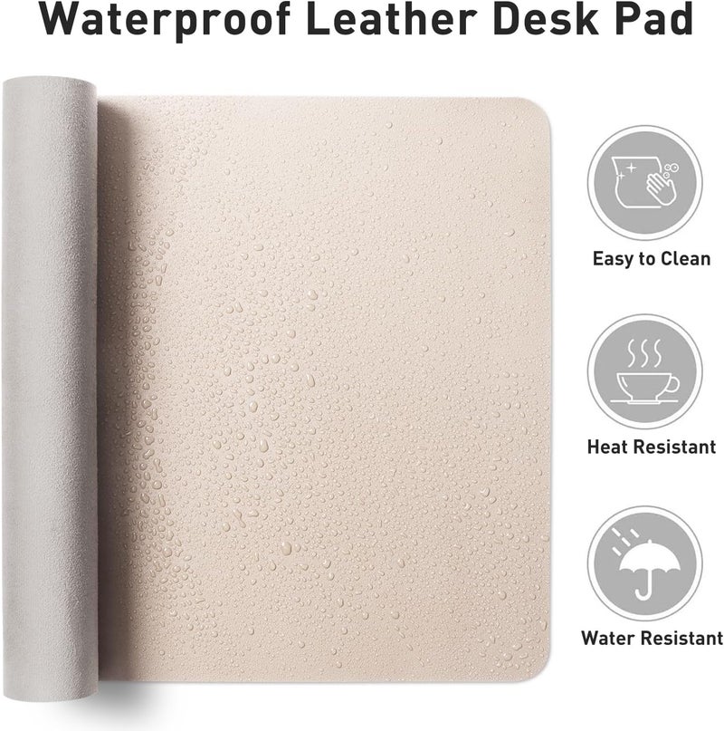 Aothia Desk Pad, PU Leather Office Mat, Mouse Pad, Non-Slip Desk Protection, Waterproof Desk Block for Office and Home (91 x 43 cm, Eggshell) - Image 5