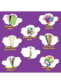Asian Hobby Crafts Art And Craft Kit, 25 In 1 Craft Materials Combo For Diy, Art And Crafts, Girls And Boys, Multicolour  - Image 2