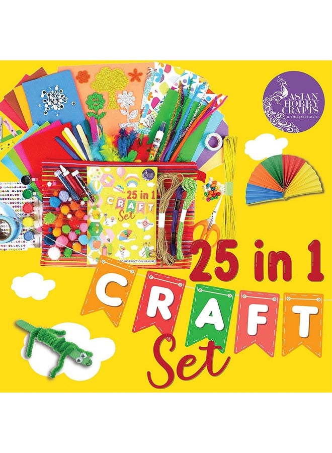 Asian Hobby Crafts Art And Craft Kit, 25 In 1 Craft Materials Combo For Diy, Art And Crafts, Girls And Boys, Multicolour - Image 5