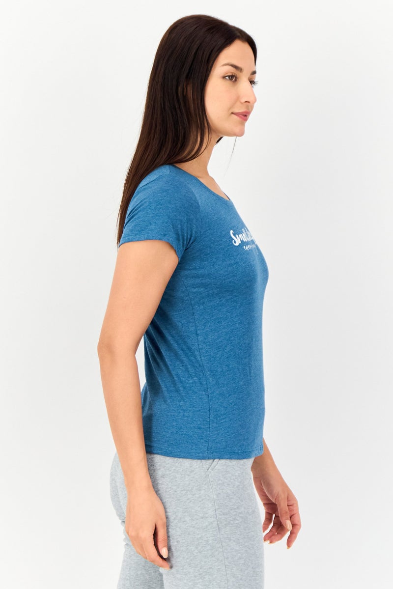 zivame Women 2 Pieces Round Neck Graphic Print Short Sleeve Sleepwear, Multicolor - Image 4