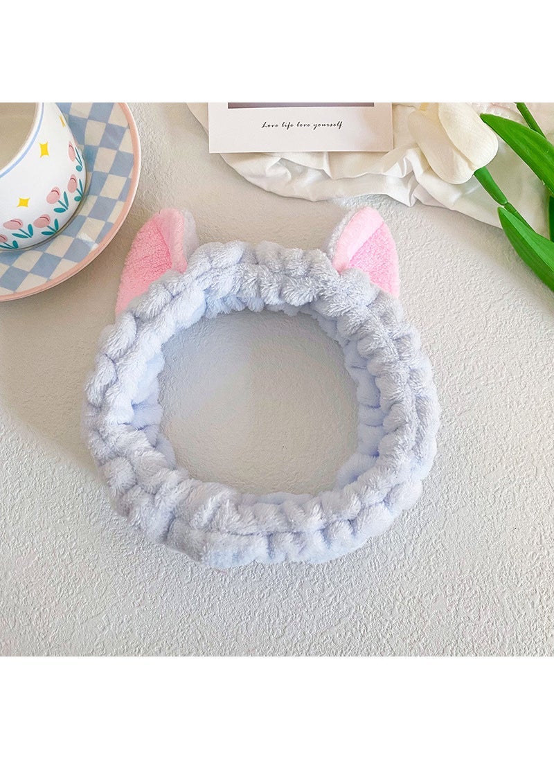 Generic Korean Style Cat Ear Hairband for Women Blue 