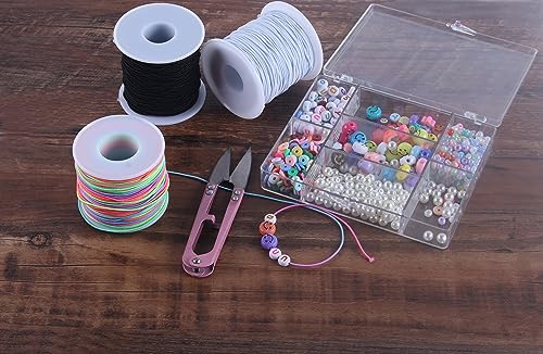 KONMAY 1.0mm Stretchy Bracelet String, Elastic Beading Cord for Pony Beads, Kandi Bracelets, Necklaces & DIY Crafts, Mixed, 50 Yards Each - Image 5