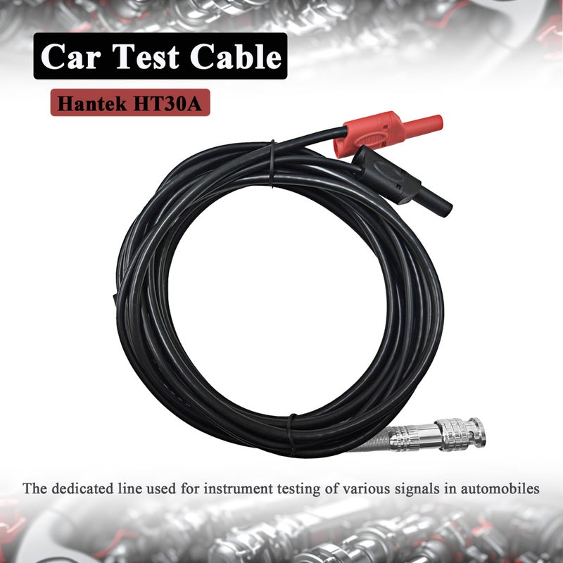Hantek BNC Cable Test Leads HT30A 3M Heavy Duty Auto Test Line BNC to Banana Head Adapter Cable Input Resistance - Image 2