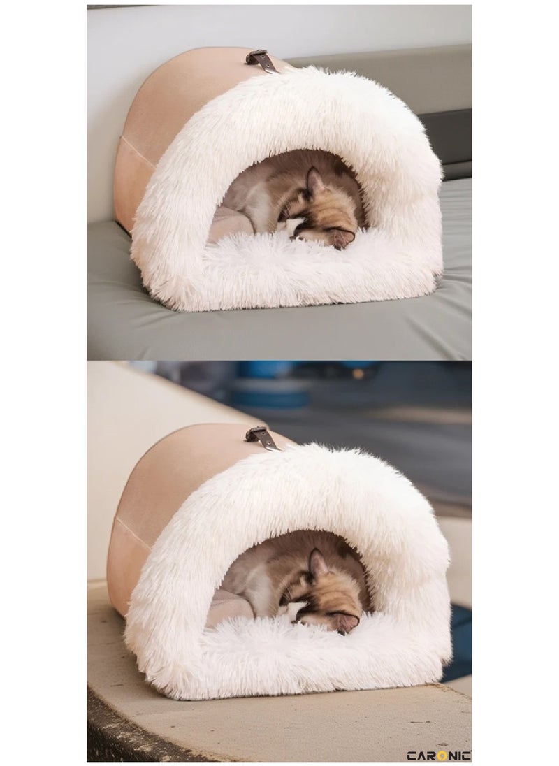 CARONIC Home Pet Bed For Cats And Small Dogs Bed Removable Washable For Indoor And Outdoor Pets Sleeping Cozy  - Image 4