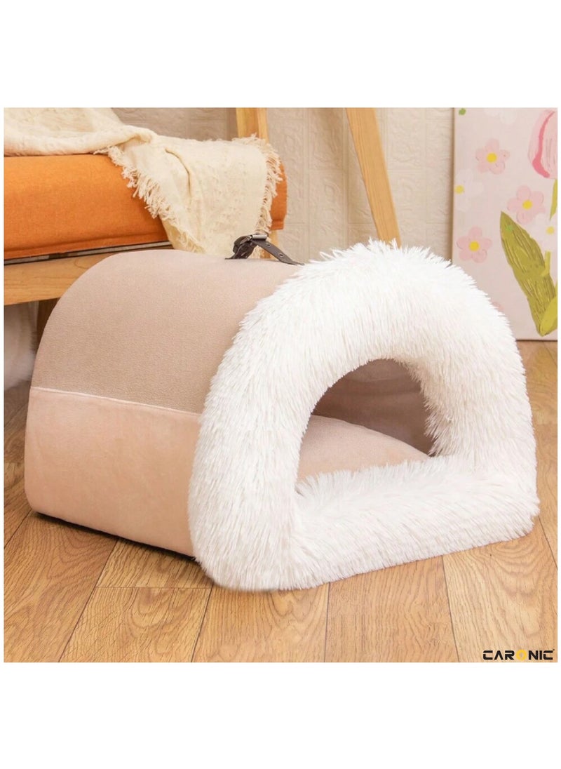 CARONIC Home Pet Bed For Cats And Small Dogs Bed Removable Washable For Indoor And Outdoor Pets Sleeping Cozy  - Image 1
