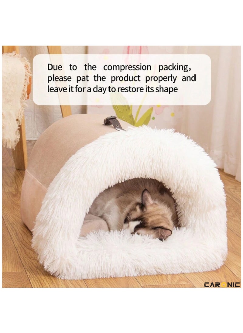 CARONIC Home Pet Bed For Cats And Small Dogs Bed Removable Washable For Indoor And Outdoor Pets Sleeping Cozy  - Image 3