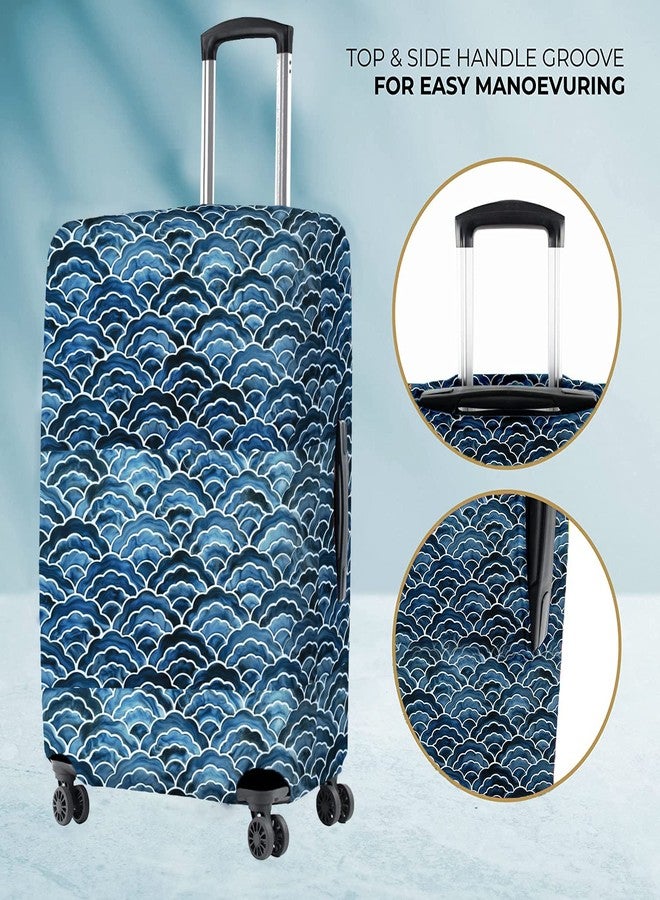 Nasher Miles Polyester 75 (28 Inch) Large Protective Luggage Cover - Japanese Wave Design - Image 5