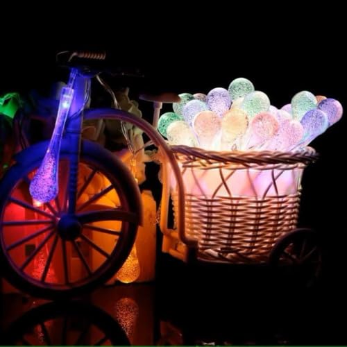 KHIZAR LED String Lights for Bedroom Decor – Decorative Fairy Lights for Kids Room, Girls Room & Home Decoration, Fairy Lights for Ramadan, Eid, Wedding, Party & Indoor Room Decor (Water Drop 14) - Image 4