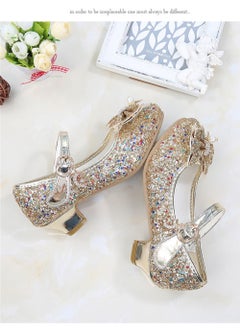 Generic Girls high heels princess shoes new children's performance shoes girls crystal shoes  - Image 5