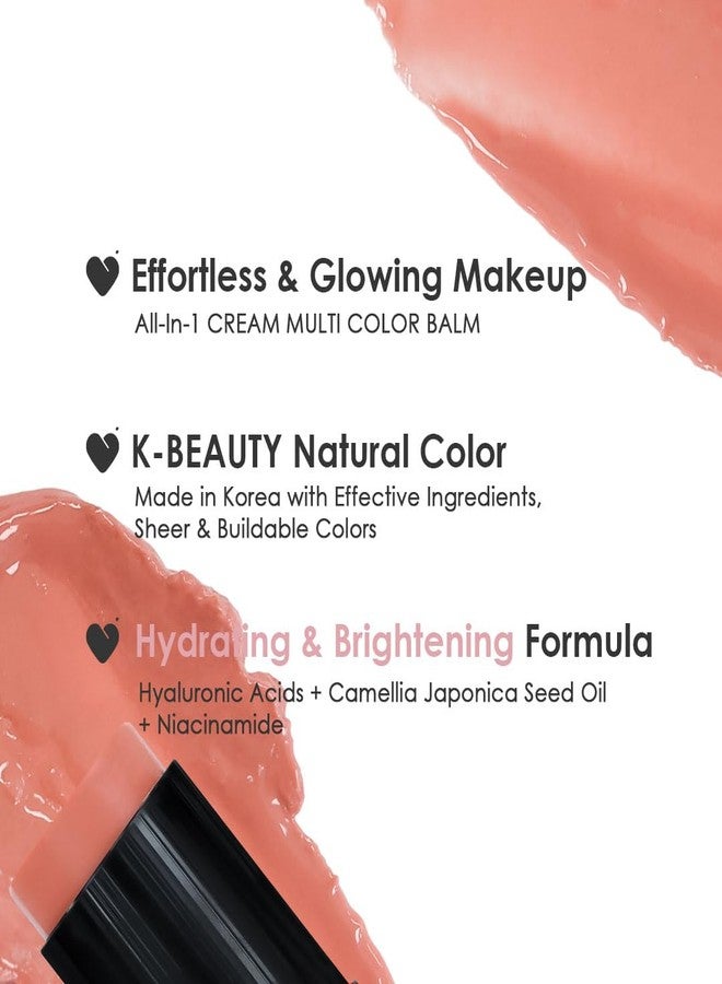 glowiest EFFORTLESS GLOW CAMELLIA MULTI-BALM (Dusty Rose, One size) - Korean Multi-Balm for Lips & Cheeks, Camellia Oil Glow Stick with Brush, Natural Dewy Look, Easy On-the-Go Makeup - Image 3