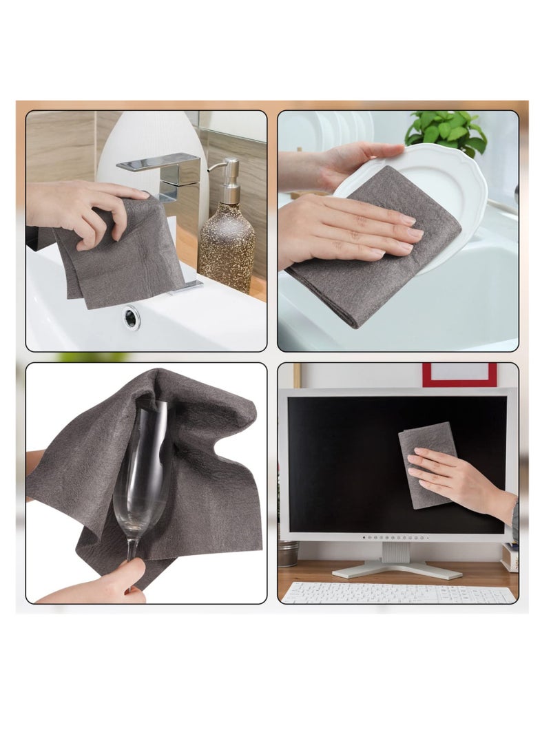 SYOSI Thickened Magic Cleaning Cloth, 8 Pieces, Magic Cleaning Cloths for Glass Reusable Glass Cleaning Rag, Microfiber Cleaning Cloth, Large Magic Cleaning Cloths, Glass Cleaning Cloth Rags, 30cm*30cm - Image 2