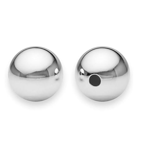 Adabele 10pcs Adabele Authentic 925 Sterling Silver Hypoallergenic 8mm Seamless Round Loose Beads Spacer for DIY Craft Jewelry Making SS56-8 - Image 1
