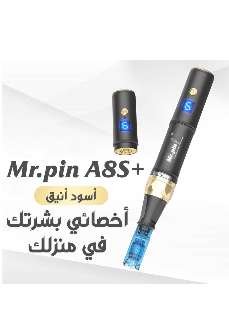 مستر بن جهاز ديرما بن الاصلي مستر بن A8S بلس - لاسلكي مع 22 قطعة رؤوس بديلة بأحجام مختلفة - للعناية بالبشرة والشعر - Image 2