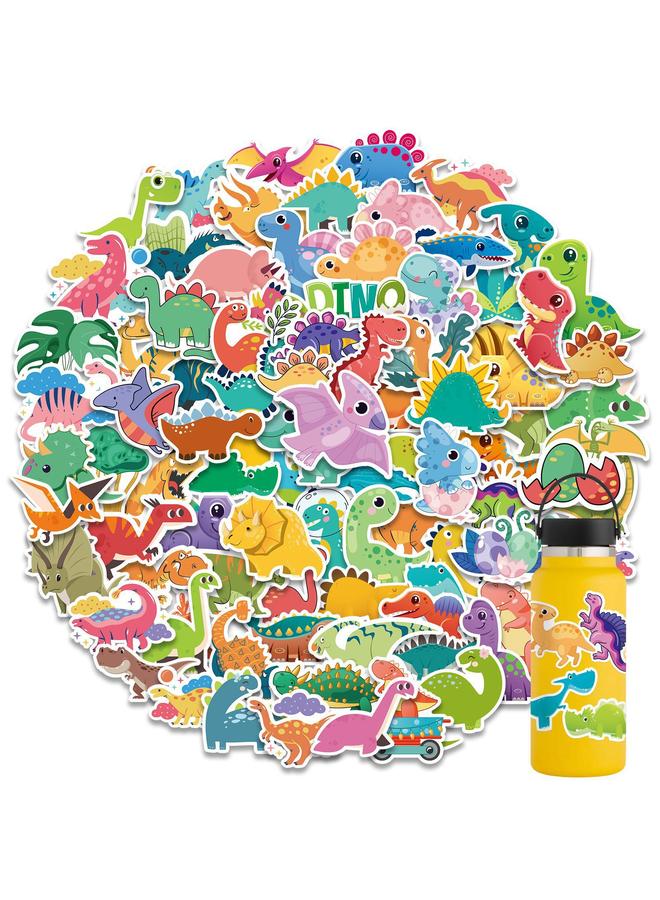 الأزرق جي دبليو 100 ملصق ديناصور كبير العينين لطيف الأطفال مكافأة ملصقات الكتابة على الجدران المضادة للماء لأكواب القرطاسية - Image 2