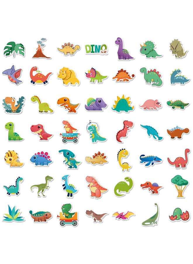 الأزرق جي دبليو 100 ملصق ديناصور كبير العينين لطيف الأطفال مكافأة ملصقات الكتابة على الجدران المضادة للماء لأكواب القرطاسية - Image 5