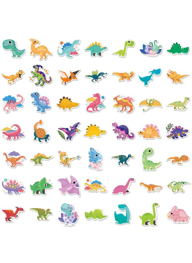 الأزرق جي دبليو 100 ملصق ديناصور كبير العينين لطيف الأطفال مكافأة ملصقات الكتابة على الجدران المضادة للماء لأكواب القرطاسية - Image 4