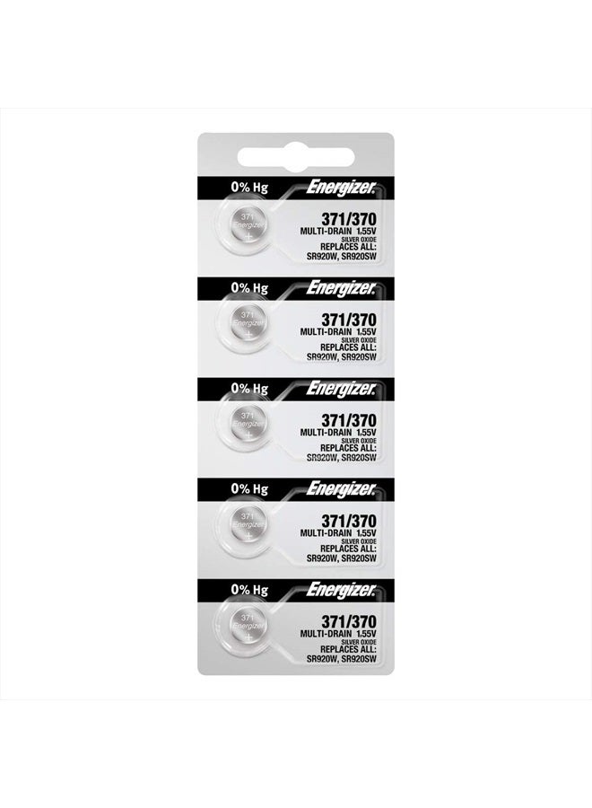 Energizer 371 / 370 Silver Oxide Watch Battery (5 per Pack) 