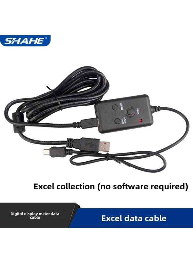 مؤشر قرص العرض الرقمي Sanhe عالي الدقة 0.0010-12.7 مم 25.4 50 أداة قياس الارتفاع - اللون: كابل بيانات EXCEL - Image 1