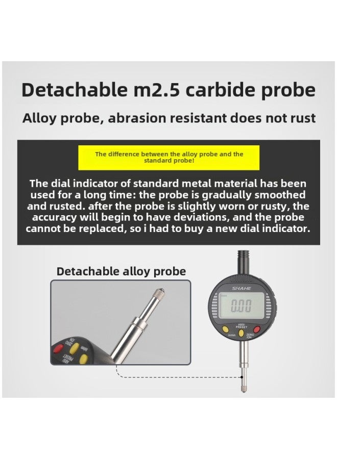 مؤشر قرص العرض الرقمي Sanhe عالي الدقة 0.0010-12.7 مم 25.4 50 أداة قياس الارتفاع - اللون: كابل بيانات EXCEL - Image 5