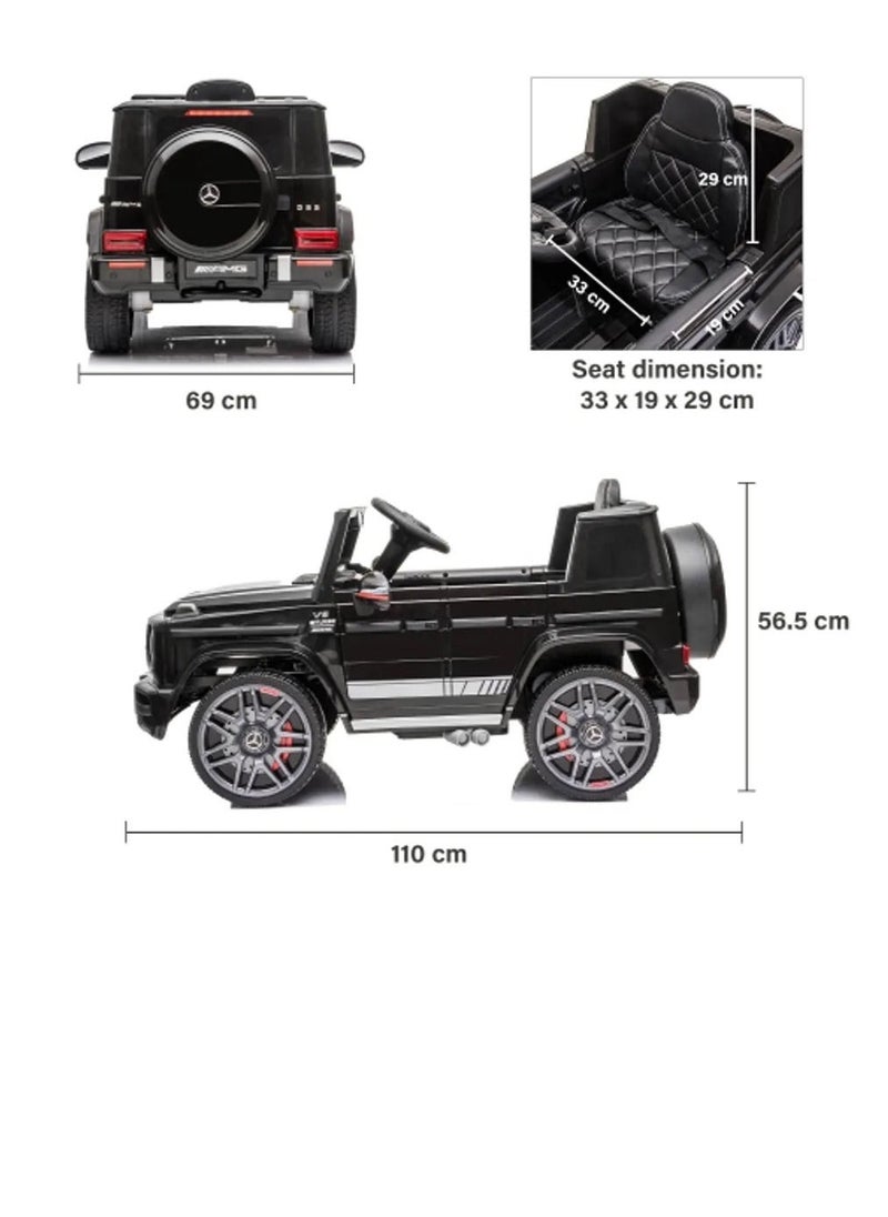 FACTUAL TOYS Mercedes Benz G63 Electric car Eva Tyre/Leather seat - Black (12V)  - Image 2