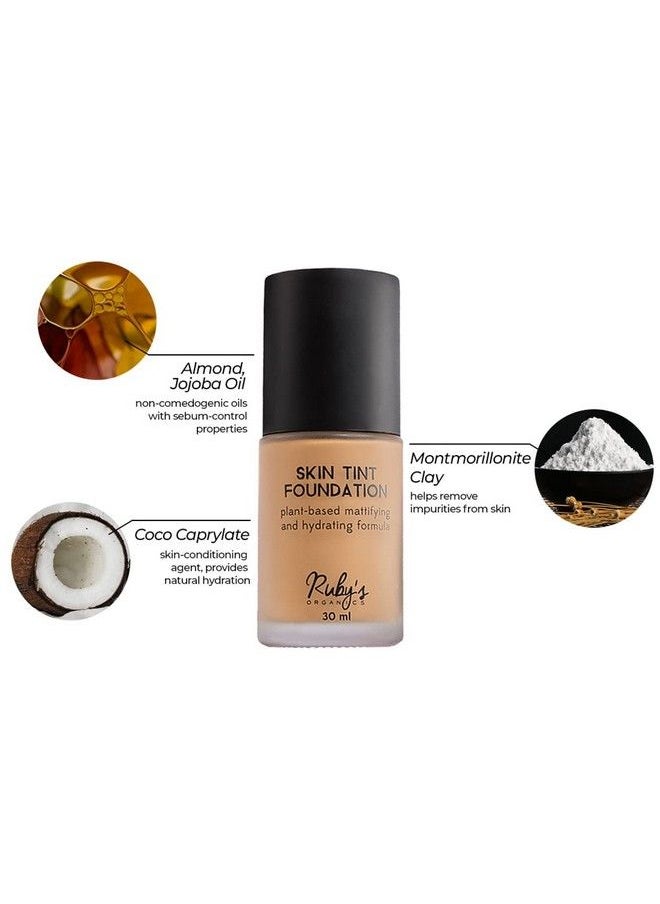 Ruby's Organics Skin Tint Mattifying Liquid Foundation ; Medium Coverage Matte Finish Breathable ; Natural Organic Makeup For Sensitive Skin ; Shade L 01 30Ml  - Image 5