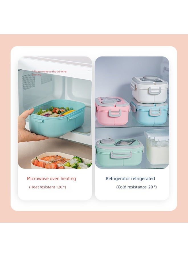 Daily Use Kitchen Utensils/freshness Preservation Box Lunch Box/freshness Preservation Box Lunch-Specifications:1200ml White [lunch Box + Cup + Bag]  - Image 5