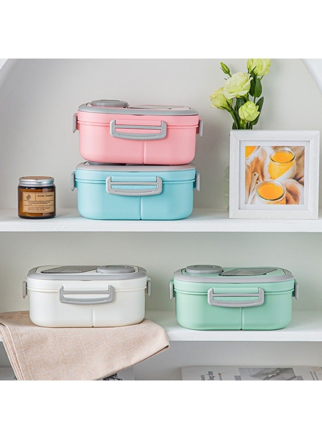 Daily Use Kitchen Utensils/freshness Preservation Box Lunch Box/freshness Preservation Box Lunch-Specifications:1200ml White [lunch Box + Cup + Bag]  - Image 4
