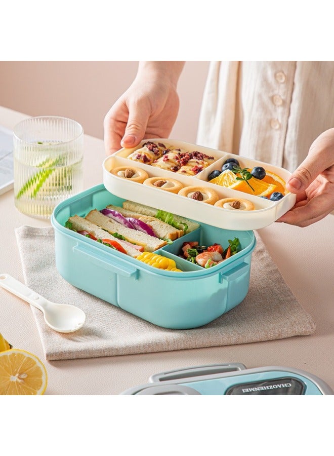 Daily Use Kitchen Utensils/freshness Preservation Box Lunch Box/freshness Preservation Box Lunch-Specifications:1200ml White [lunch Box + Cup + Bag]  - Image 2