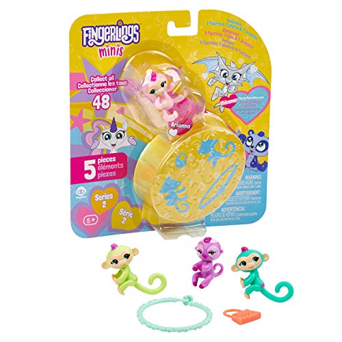 WowWee Fingerlings Minis Series 25 Piece Blister 3 Figures Plus Bonus Bracelet Charm Multicolor - Image 1