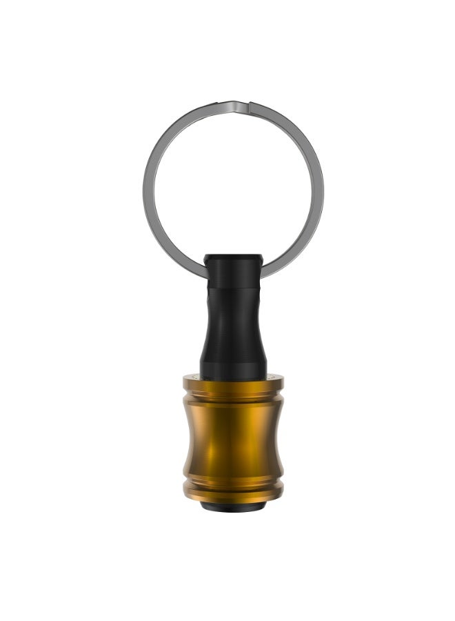 1/4inch Hex Shank Aluminum Alloy Screwdriver Bits Holder Extension Bar Drill Screw Adapter Change Keychain Portable（ yellow ）