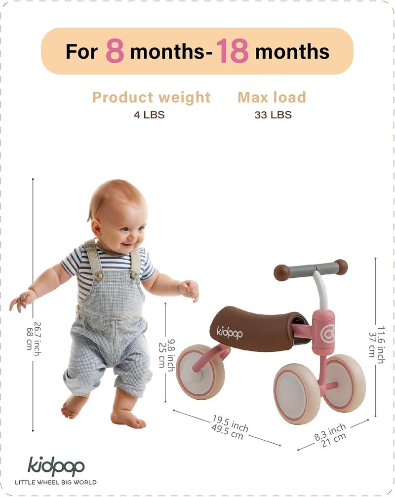 Kidpop دراجات التوازن كيدبوب BEE للمتعلمين الأوائل، دراجة الأطفال الصغار، دراجات الجري - Image 2