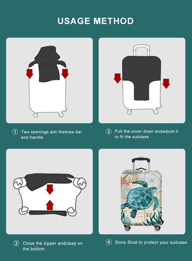 URbazaar Elastic Travel Luggage Cover Travel Suitcase Protective Cover for Trunk Case Apply to 18-30 inch luggage Suitcase Cover - Image 5