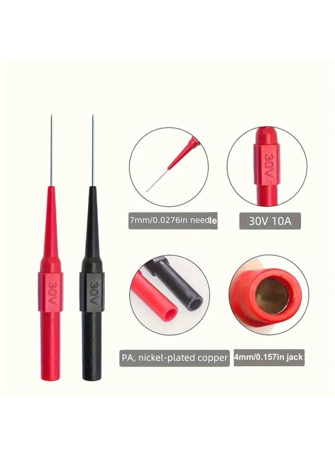 Red Black 4 Piece Set 0 7mm Test Probe 4mm Banana Socket For Multimeter Car Diagnosis - Image 4