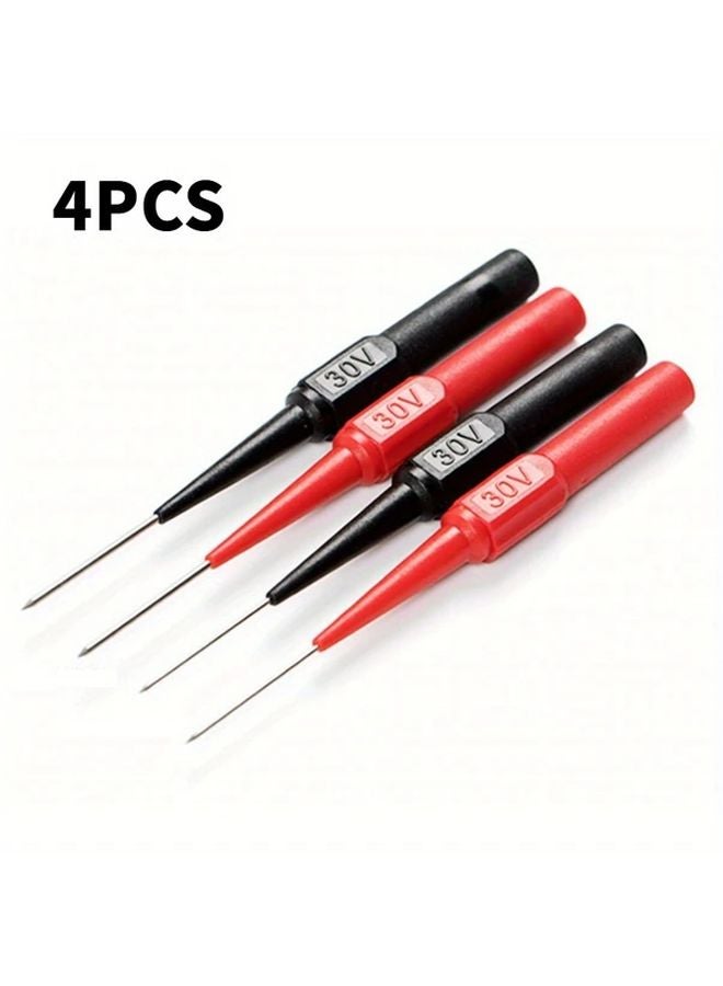 Red Black 4 Piece Set 0 7mm Test Probe 4mm Banana Socket For Multimeter Car Diagnosis - Image 1
