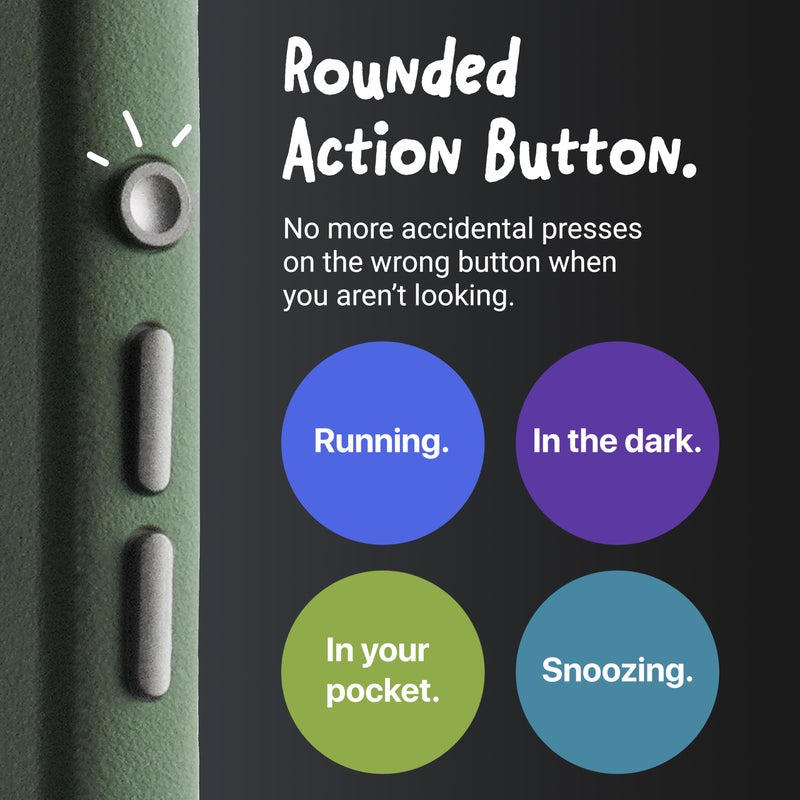 TineeOwl حافظة TineeOwl لهاتف iPhone 17 - متوافقة مع MagSafe، أزرار من الألمنيوم، تحكم في الكاميرا وزر عمل دائري، TPU رقيق ذو ملمس، تصميم بسيط - سلسلة DuneX - Image 2