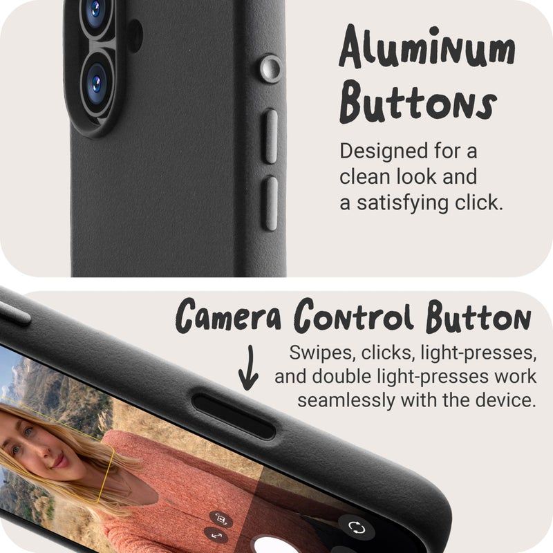 TineeOwl حافظة TineeOwl لهاتف iPhone 17 - متوافقة مع MagSafe، أزرار من الألمنيوم، تحكم في الكاميرا وزر عمل دائري، TPU رقيق ذو ملمس، تصميم بسيط - سلسلة DuneX - Image 4