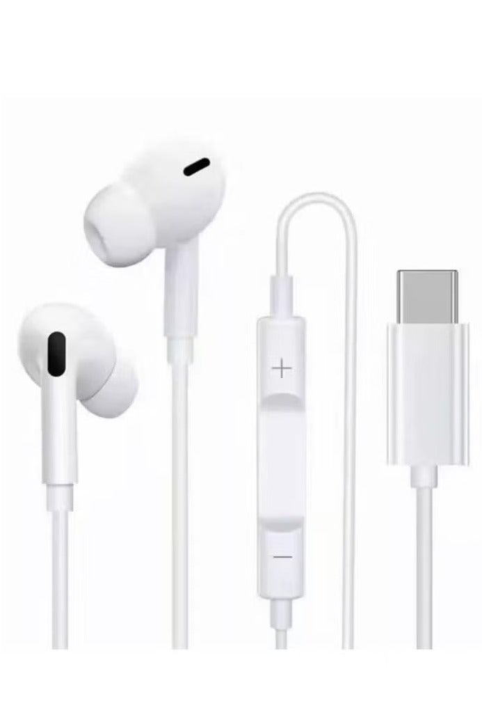 Type C Earphone Connector(Built-in Microphone & Volume Control) in-Ear Stereo Headphone/Headset Compatible with Samsung,OnePlus,Moto,Honor,iPad Air,MacBook Air & Pro - Image 1
